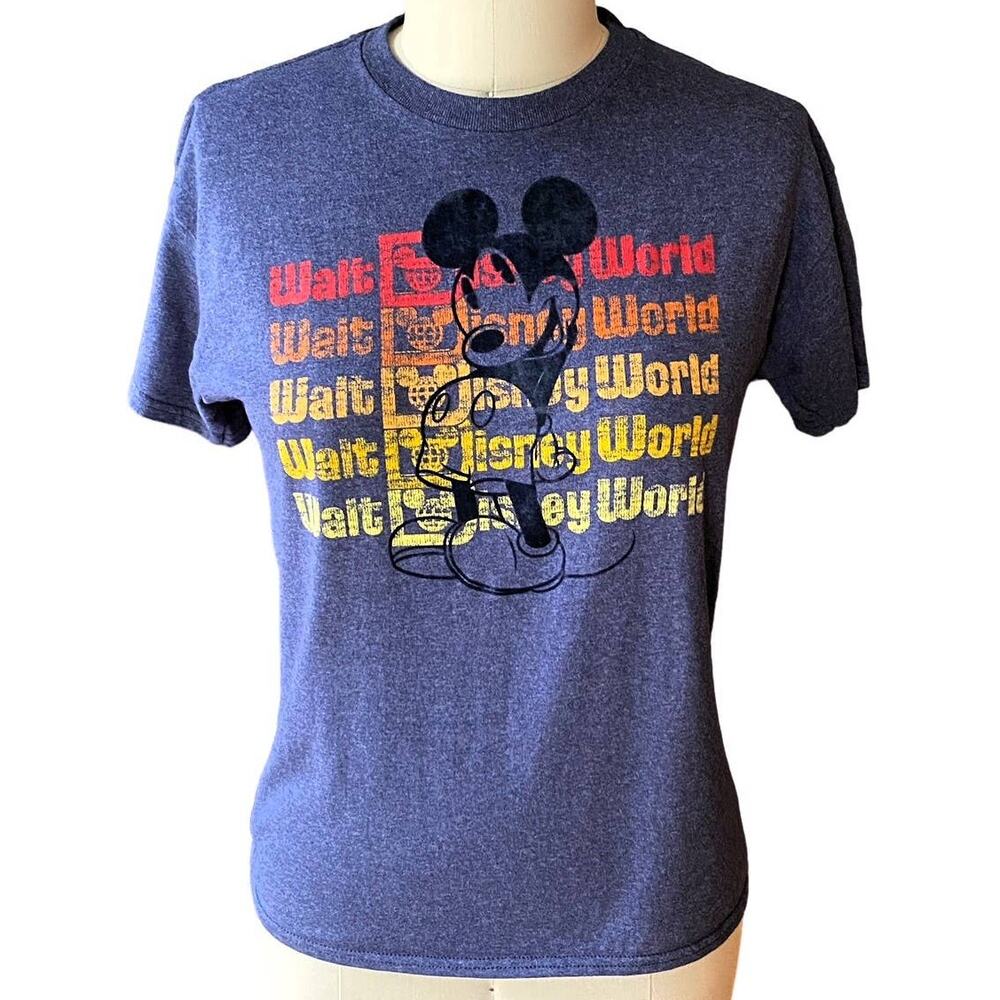 DISNEY Walt Disney World MICKEY MOUSE Blue T Shirt ~ Size XL